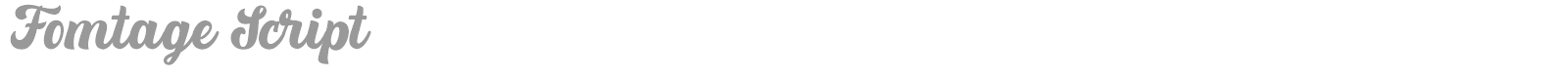 Fomtage Script font preview